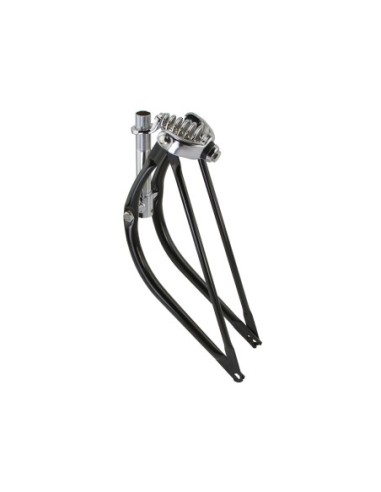20 Lowrider Bent Spring Fork 1 Inch Black/Chrome.